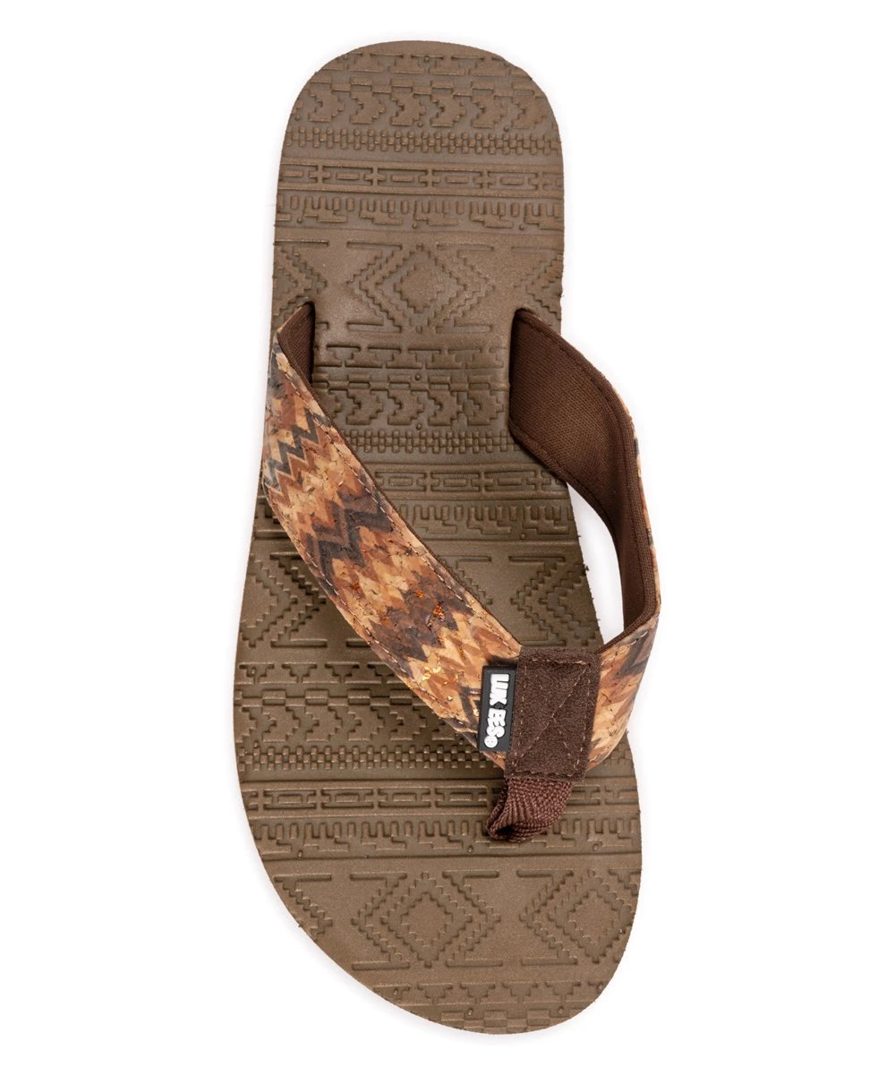 Cheapest ⌛ MUK LUKS Brown Geometric Emma Flip-Flop - ???? Women ???? 4 Cheapest ⌛ MUK LUKS Brown Geometric Emma Flip-Flop - ???? Women ???? - Image 4