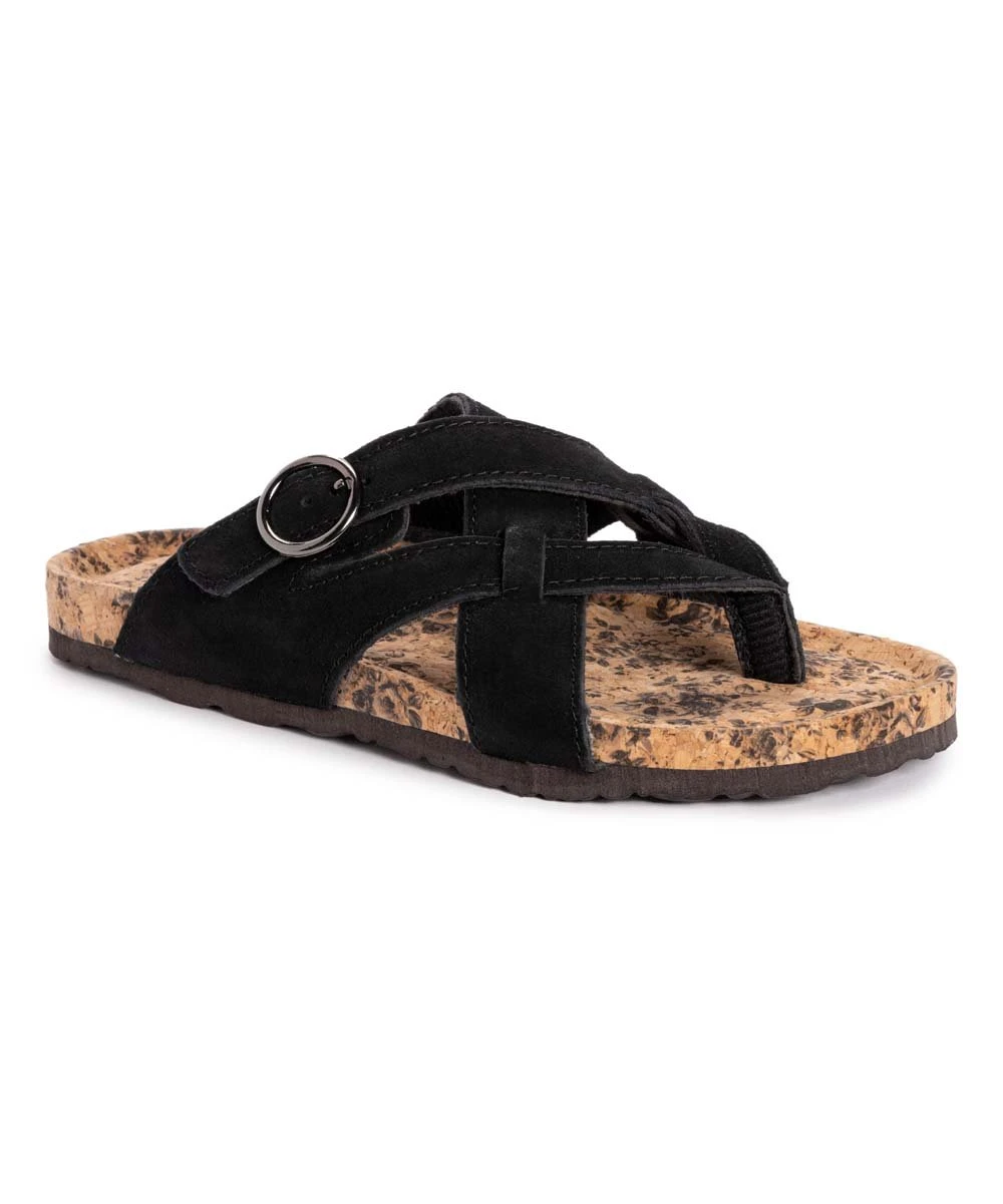 Budget ???? MUK LUKS Black Shayna Terra Turf Suede ???? Sandal - ???? Women ???? 2 Budget ???? MUK LUKS Black Shayna Terra Turf Suede ???? Sandal - ???? Women ???? - Image 2