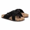 Budget ???? MUK LUKS Black Shayna Terra Turf Suede ???? Sandal - ???? Women ????