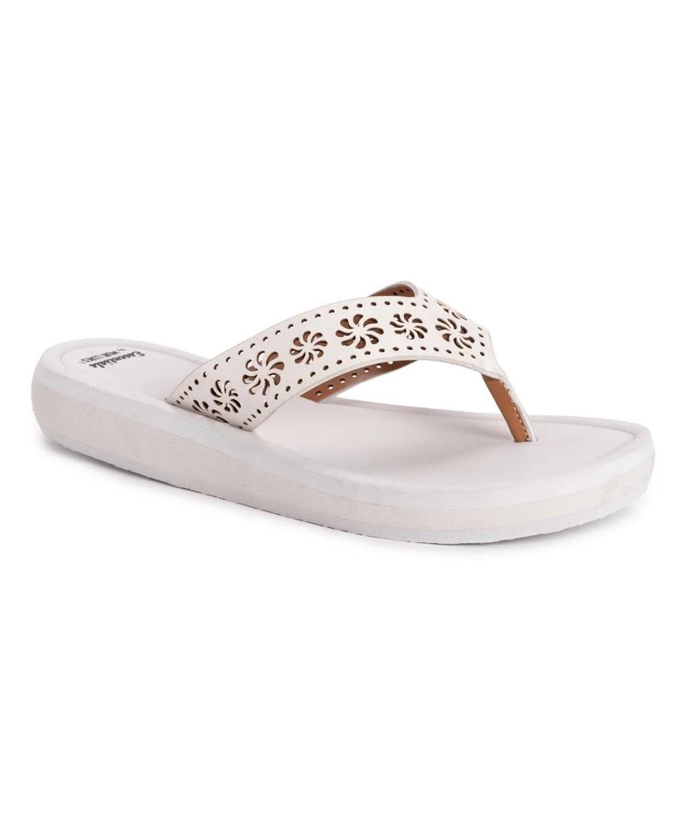 Cheap ???? MUK LUKS White Floral All Day ???? Sandal - ???? Women ???? 2 Cheap ???? MUK LUKS White Floral All Day ???? Sandal - ???? Women ???? - Image 2