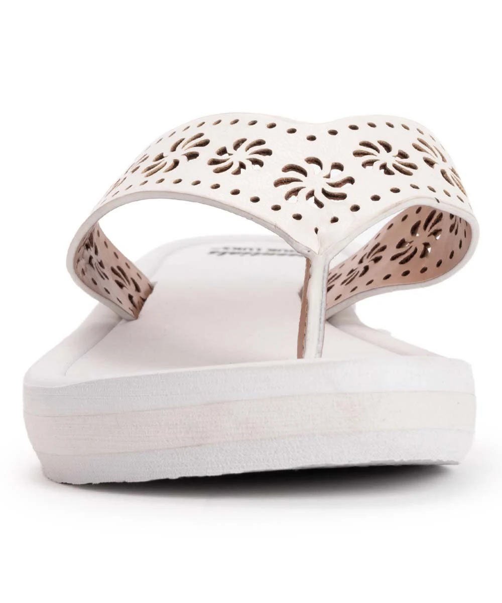 Cheap ???? MUK LUKS White Floral All Day ???? Sandal - ???? Women ???? 4 Cheap ???? MUK LUKS White Floral All Day ???? Sandal - ???? Women ???? - Image 4