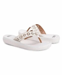 Cheap ???? MUK LUKS White Floral All Day ???? Sandal - ???? Women ????