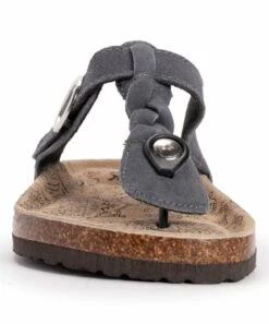 Cheapest ???? MUK LUKS Dark Gray Braided Marsha Terra Turf Suede ???? Sandals - ???? Women ???? -MUK LUKS SHOP zu103439685 alt 3 tm1649263923