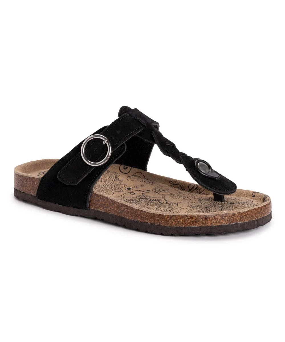 Flash Sale ???? MUK LUKS Black Braided Marsha Terra Turf Suede ???? Sandals - ???? Women ???? 2 Flash Sale ???? MUK LUKS Black Braided Marsha Terra Turf Suede ???? Sandals - ???? Women ???? - Image 2