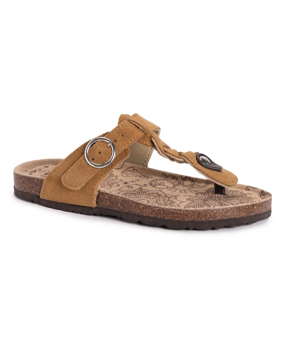 Best deal ???? MUK LUKS Tan Braided Marsha Terra Turf Suede ???? Sandal - ???? Women ???? 2 Best deal ???? MUK LUKS Tan Braided Marsha Terra Turf Suede ???? Sandal - ???? Women ???? - Image 2