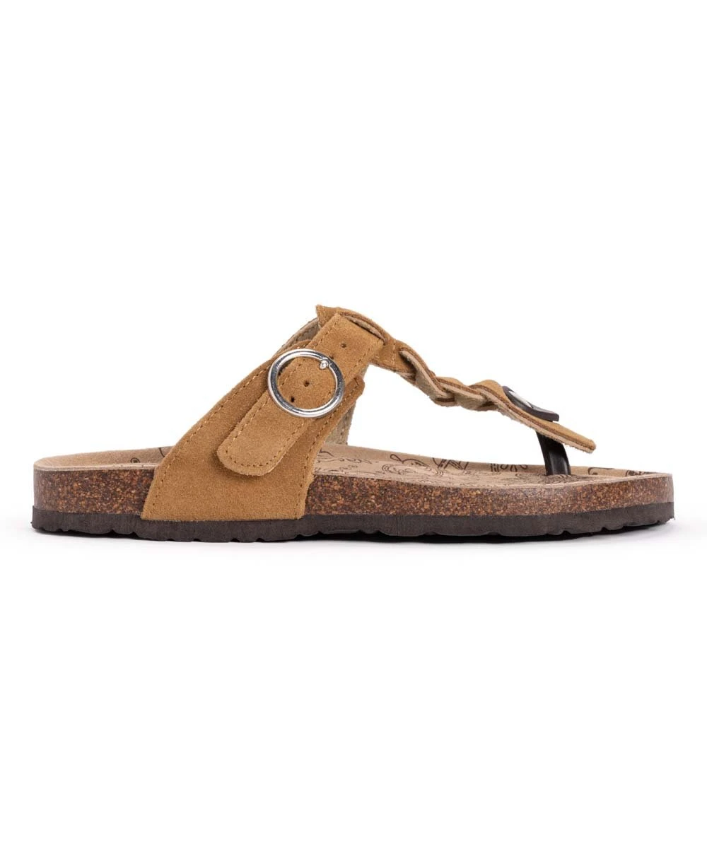 Best deal ???? MUK LUKS Tan Braided Marsha Terra Turf Suede ???? Sandal - ???? Women ???? 3 Best deal ???? MUK LUKS Tan Braided Marsha Terra Turf Suede ???? Sandal - ???? Women ???? - Image 3