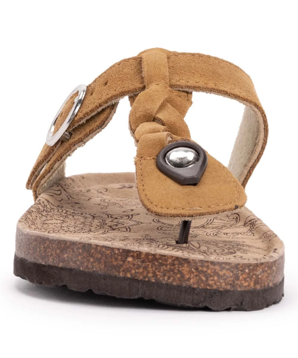 Best deal ???? MUK LUKS Tan Braided Marsha Terra Turf Suede ???? Sandal - ???? Women ???? 4 Best deal ???? MUK LUKS Tan Braided Marsha Terra Turf Suede ???? Sandal - ???? Women ???? - Image 4