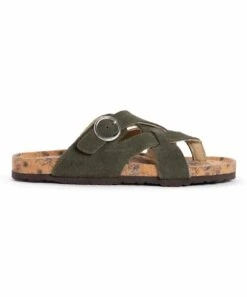 New ???? MUK LUKS Uniform Green Shayna Terra Turf Suede ???? Sandal - ???? Women ???? -MUK LUKS SHOP zu103439689 alt 2 tm1649263923