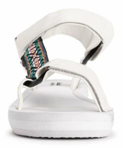 Discount ✔️ MUK LUKS White & Green Geometric All-In Asymmetrical ???? Sandal - ???? Women ???? -MUK LUKS SHOP zu103446193 alt 3 tm1648668633