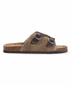 Cheapest ???? MUK LUKS Chocolate Buckle-Accent Valerie Terra Turf Suede ???? Sandal - ???? Women ???? -MUK LUKS SHOP zu103446194 alt 2 tm1649263923