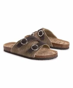 Cheapest ???? MUK LUKS Chocolate Buckle-Accent Valerie Terra Turf Suede ???? Sandal - ???? Women ????