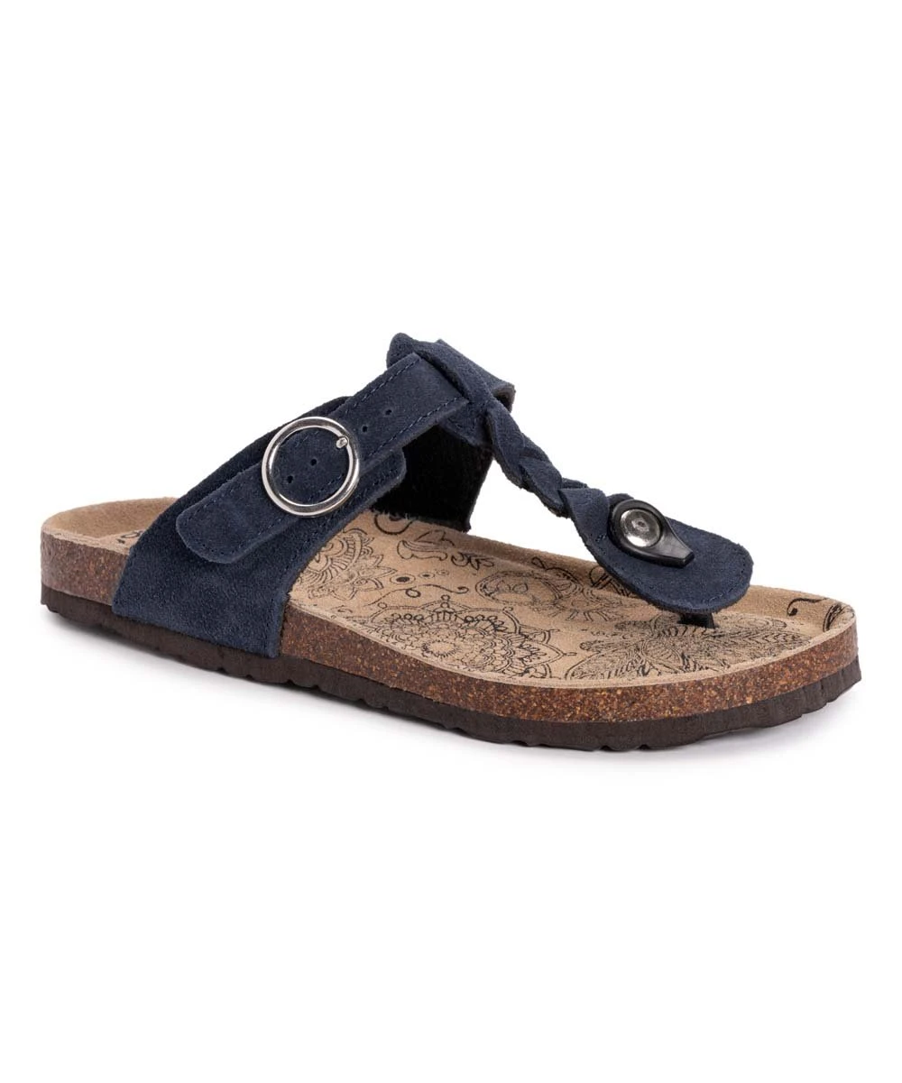 Best deal ❤️ MUK LUKS Navy Braided Marsha Terra Turf Suede ???? Sandals - ???? Women ✨ 2 Best deal ❤️ MUK LUKS Navy Braided Marsha Terra Turf Suede ???? Sandals - ???? Women ✨ - Image 2