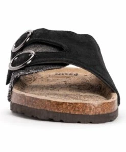 New ⭐ MUK LUKS Black Buckle-Accent Valerie Terra Turf Suede ???? Sandal - ???? Women ???? -MUK LUKS SHOP zu103446198 alt 3 tm1649263923