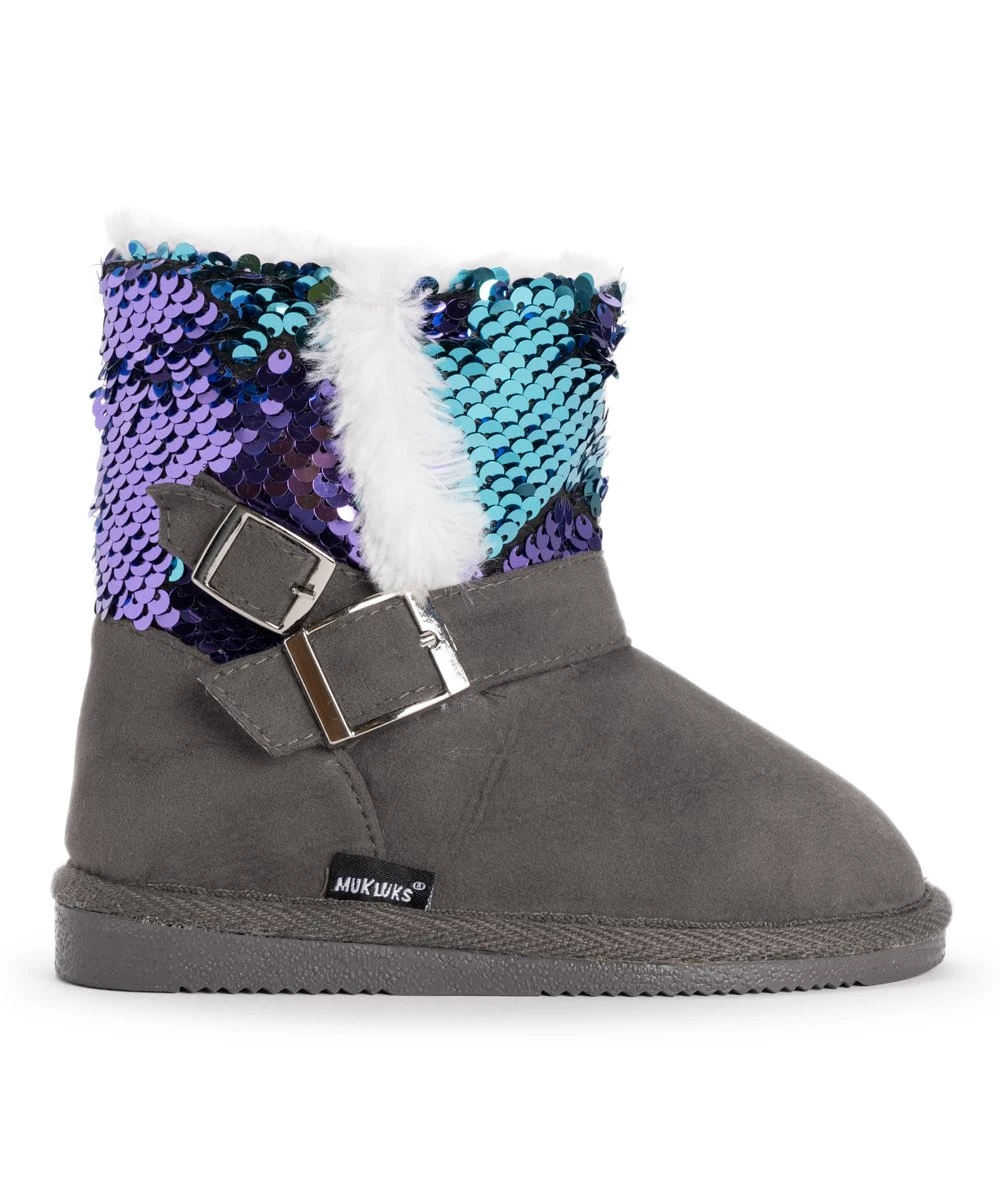 Brand new ???? MUK LUKS Gray & Blue Alyx Boot - ???? Girls For Kids ???? 3 Brand new ???? MUK LUKS Gray & Blue Alyx Boot - ???? Girls For Kids ???? - Image 3
