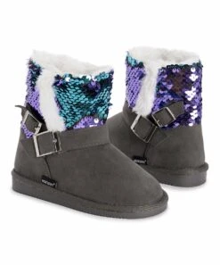 MUK LUKS SHOP 31 Brand new ???? MUK LUKS Gray & Blue Alyx Boot - ???? Girls For Kids ????