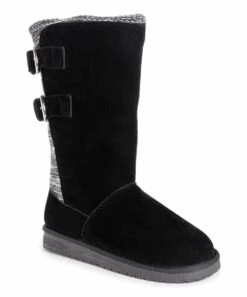 Top 10 ???? MUK LUKS Black & Gray Jean Boot - ???? Women ???? -MUK LUKS SHOP zu107871035 alt 3 tm1661364334