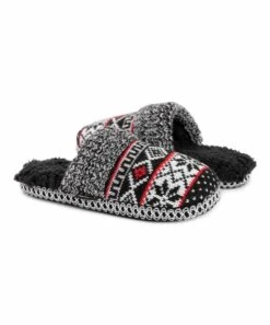 Deals ❤️ MUK LUKS Black Poppy Fritzie Slipper - ???? Women ????