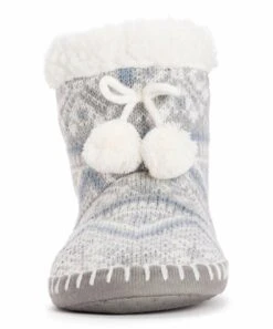Best Pirce ???? MUK LUKS Gray & Ivory Fair Isle Pom Bootie - ???? Women ❤️ 8 Best Pirce ???? MUK LUKS Gray & Ivory Fair Isle Pom Bootie - ???? Women ❤️ -MUK LUKS SHOP zu108042435 alt 3 tm1667239779 1