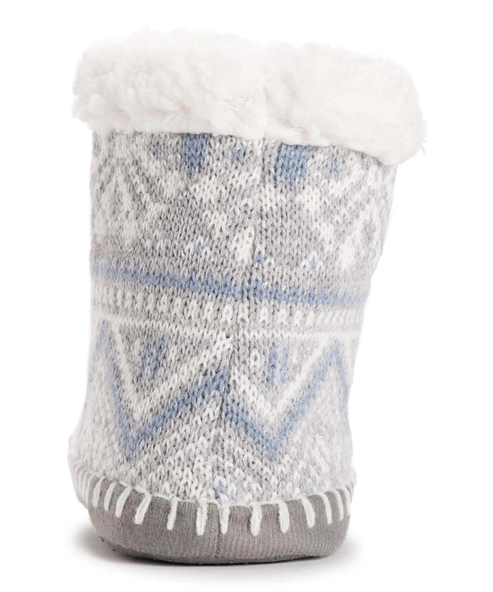 Best Pirce ???? MUK LUKS Gray & Ivory Fair Isle Pom Bootie - ???? Women ❤️ 5 Best Pirce ???? MUK LUKS Gray & Ivory Fair Isle Pom Bootie - ???? Women ❤️ - Image 5