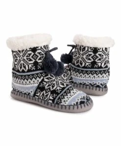 Flash Sale ???? MUK LUKS Alice Blue Fair Isle Pom Bootie - ???? Women ????