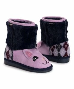 New ⭐ MUK LUKS Purple & Navy Cat Zoo Friends Boot - ???? Girls For Kids ????