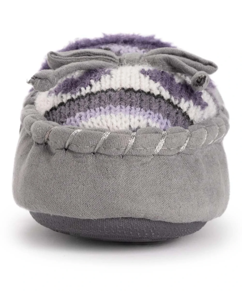 Best Pirce ???? MUK LUKS Purple & White Stripe Moccasin Slipper - ???? Girls For Kids ???? 4 Best Pirce ???? MUK LUKS Purple & White Stripe Moccasin Slipper - ???? Girls For Kids ???? - Image 4