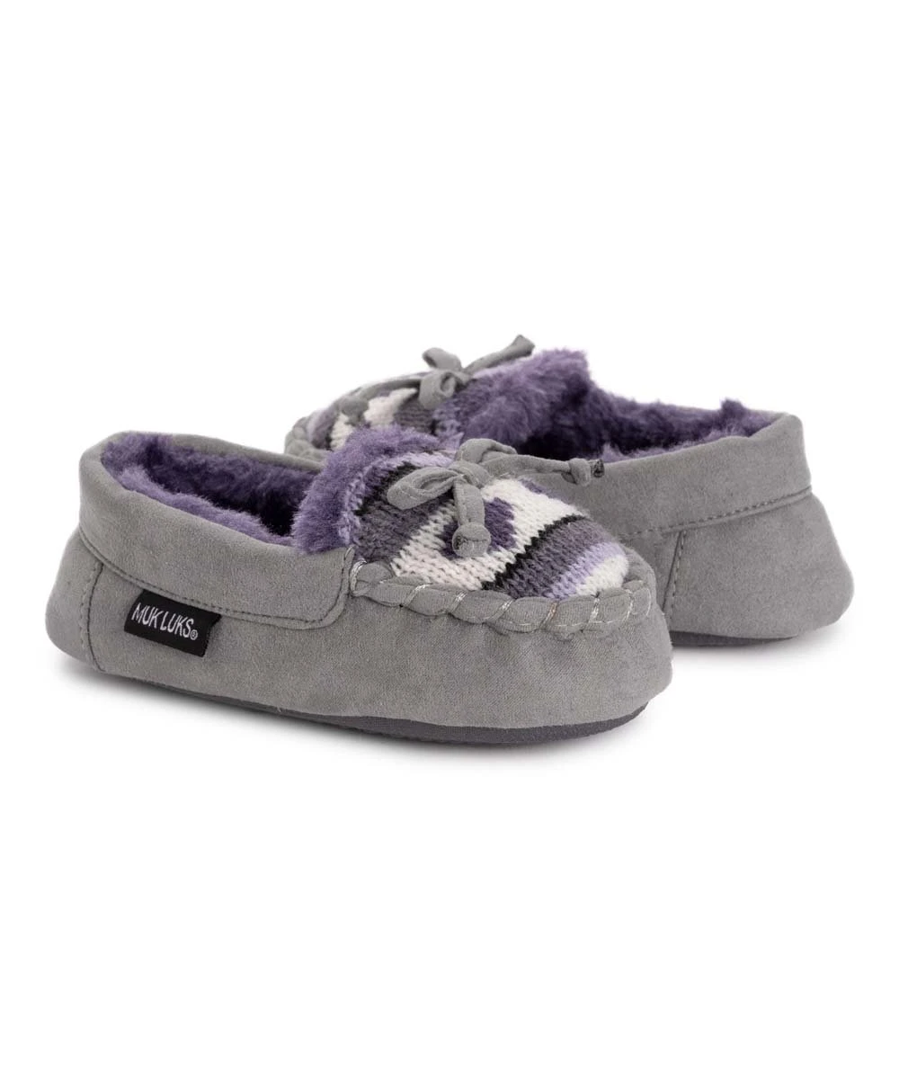 Best Pirce ???? MUK LUKS Purple & White Stripe Moccasin Slipper - ???? Girls For Kids ???? 1 Best Pirce ???? MUK LUKS Purple & White Stripe Moccasin Slipper - ???? Girls For Kids ????