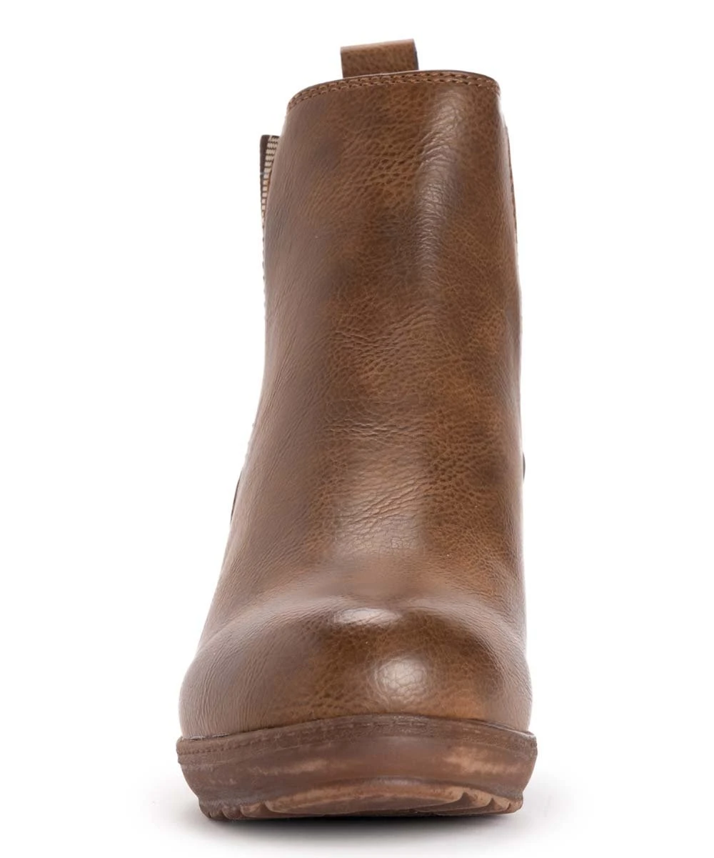 Cheap ???? MUK LUKS Brown England Oxford Wedge Ankle Bootie - ???? Women ???? 4 Cheap ???? MUK LUKS Brown England Oxford Wedge Ankle Bootie - ???? Women ???? - Image 4