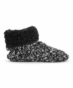 Brand new ???? MUK LUKS Ebony Popcorn-Cuff Bootie Slippers - ???? Women ???? -MUK LUKS SHOP zu108302933 alt 2 tm1661365222