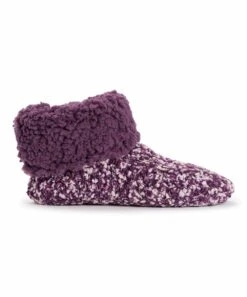 Hot Sale ???? MUK LUKS Boyzenberry Popcorn-Cuff Bootie Slippers - ???? Women ???? -MUK LUKS SHOP zu108313022 alt 2 tm1661364216