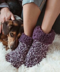 Hot Sale ???? MUK LUKS Boyzenberry Popcorn-Cuff Bootie Slippers - ???? Women ???? -MUK LUKS SHOP zu108313022 alt 4 tm1661364216