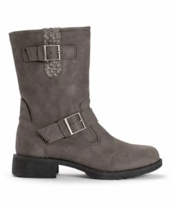 Top 10 ⌛ MUK LUKS Gray Faux Fur-Lined Bianca Baylee Boot - ???? Women ???? -MUK LUKS SHOP zu108875475 alt 2 tm1667582597