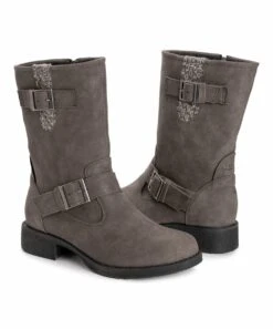 Top 10 ⌛ MUK LUKS Gray Faux Fur-Lined Bianca Baylee Boot - ???? Women ????