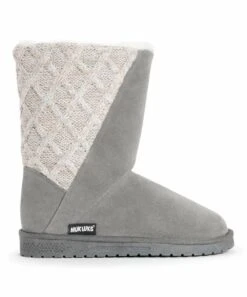 Cheap ???? Essentials By MUK LUKS Gray Sarina Knit-Shaft Boot - ???? Women ???? -MUK LUKS SHOP zu109408377 alt 4 tm1667239779