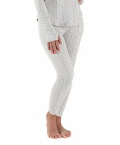 Cheap ???? MUK LUKS Gray Heather Cable-Knit Print Leggings - ???? Women & Juniors ???? -MUK LUKS SHOP zu110481487 alt 2 tm1668445840
