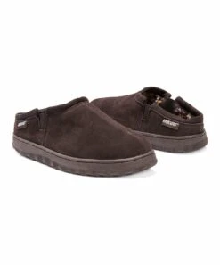 Promo ???? MUK LUKS Chocolate Matt Berber Suede Slipper - Men ????