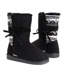 Cheap ???? MUK LUKS Ebony Fair Isle-Accent Clementine Boot - ???? Women ❤️