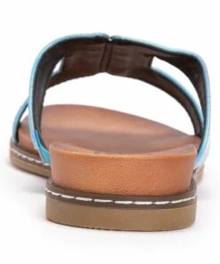 Budget ???? MUK LUKS Blue Holographic Nerissa Slide - ???? Women ???? -MUK LUKS SHOP zu85044317 alt 2 tm1583851223