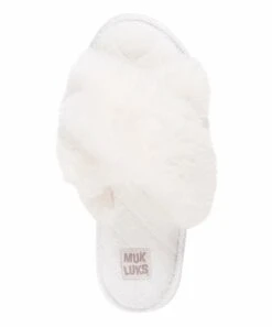 Cheapest ⭐ MUK LUKS Snow White Faux Fur Perley Crisscross Slipper - ???? Women ???? -MUK LUKS SHOP zu92236297 alt 3 tm1611844651