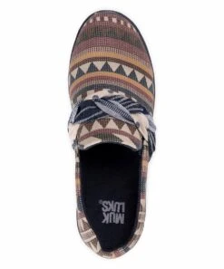 Promo ???? MUK LUKS Beige Geometric Boardwalk Stroll Slip-On ???? Sneaker - ???? Women ???? -MUK LUKS SHOP zu92236440 alt 3 tm1612186741