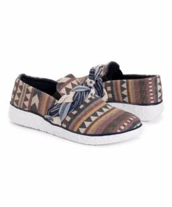 Wholesale ???? MUK LUKS Beige Geometric Boardwalk Stroll Slip-On ???? Sneaker - ???? Women ⭐