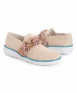 Best Sale ???? MUK LUKS Taupe Geometric Boardwalk Stroll Slip-On ???? Sneaker - ???? Women ????