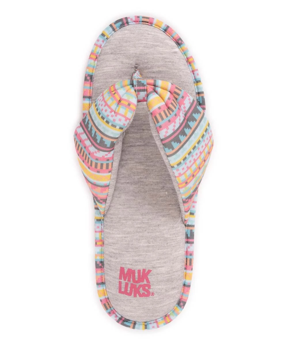 Brand new ✔️ MUK LUKS Pink Geometric Dawna Thong Slipper - ???? Women ???? 4 Brand new ✔️ MUK LUKS Pink Geometric Dawna Thong Slipper - ???? Women ???? - Image 4