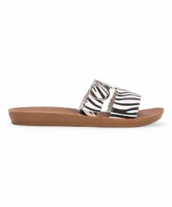Wholesale ???? MUK LUKS Black & White Zebra About You ???? Sandal - ???? Women ???? -MUK LUKS SHOP zu94200969 alt 2 tm1617887485