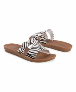 Wholesale ???? MUK LUKS Black & White Zebra About You ???? Sandal - ???? Women ????