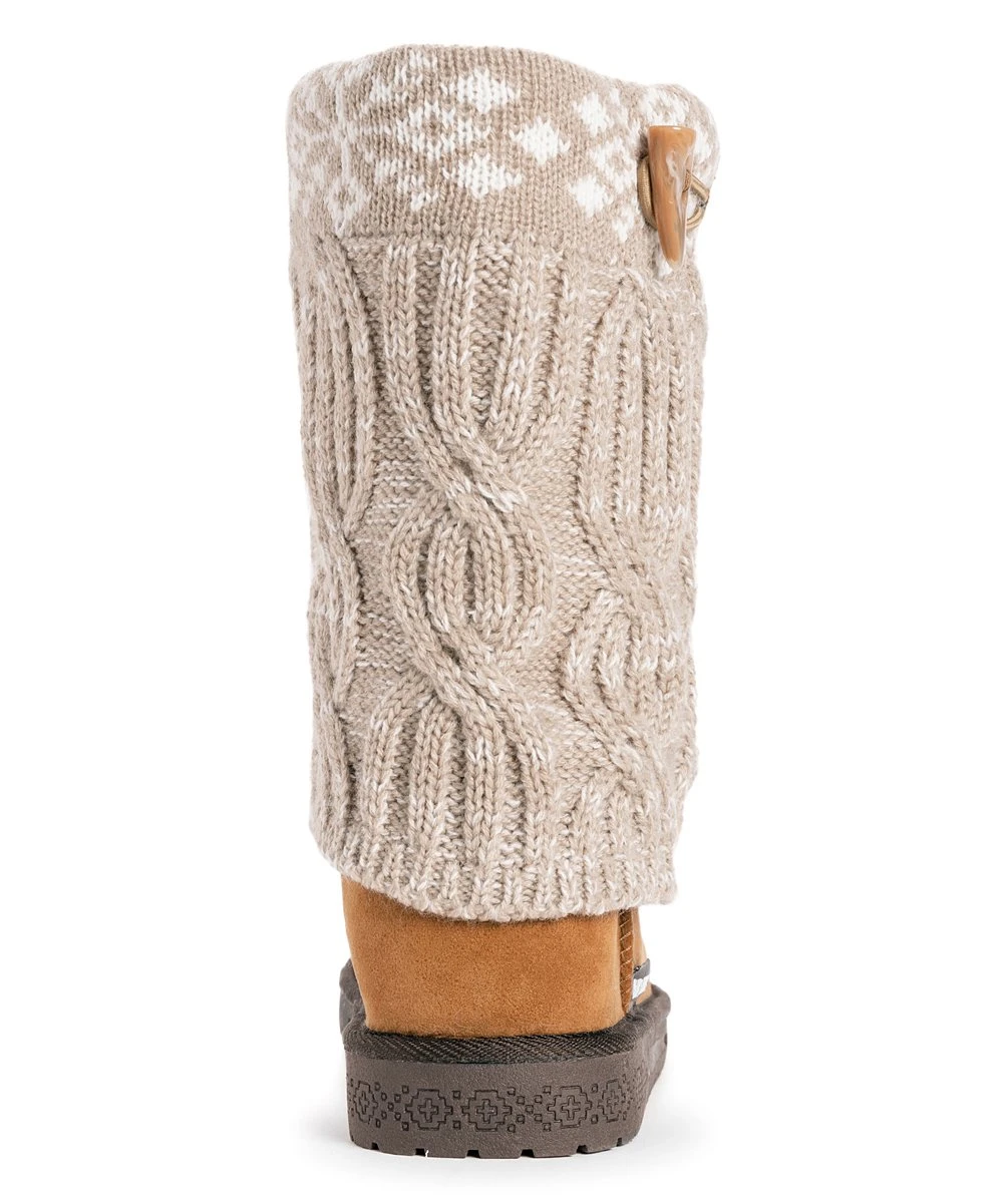 Wholesale ???? Essentials By MUK LUKS Beige Cheryl Cable Knit ???? Boots - ???? Women ⭐ 4 Wholesale ???? Essentials By MUK LUKS Beige Cheryl Cable Knit ???? Boots - ???? Women ⭐ - Image 4