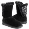 Cheap ???? Essentials By MUK LUKS Black Leopard Carey Faux Fur Boot - ???? Women ⌛