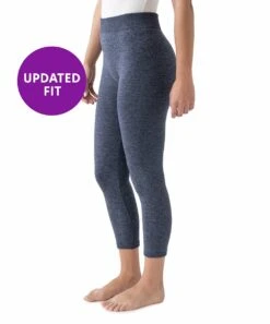 New ???? MUK LUKS Navy Fleece-Lined Marl Leggings - ???? Women ????