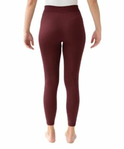 Best Sale ???? MUK LUKS Burgundy Fleece-Lined Leggings - ???? Women ???? -MUK LUKS SHOP zu96798473 alt 2 tm1631208503