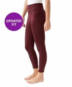 Best Sale ???? MUK LUKS Burgundy Fleece-Lined Leggings - ???? Women ????